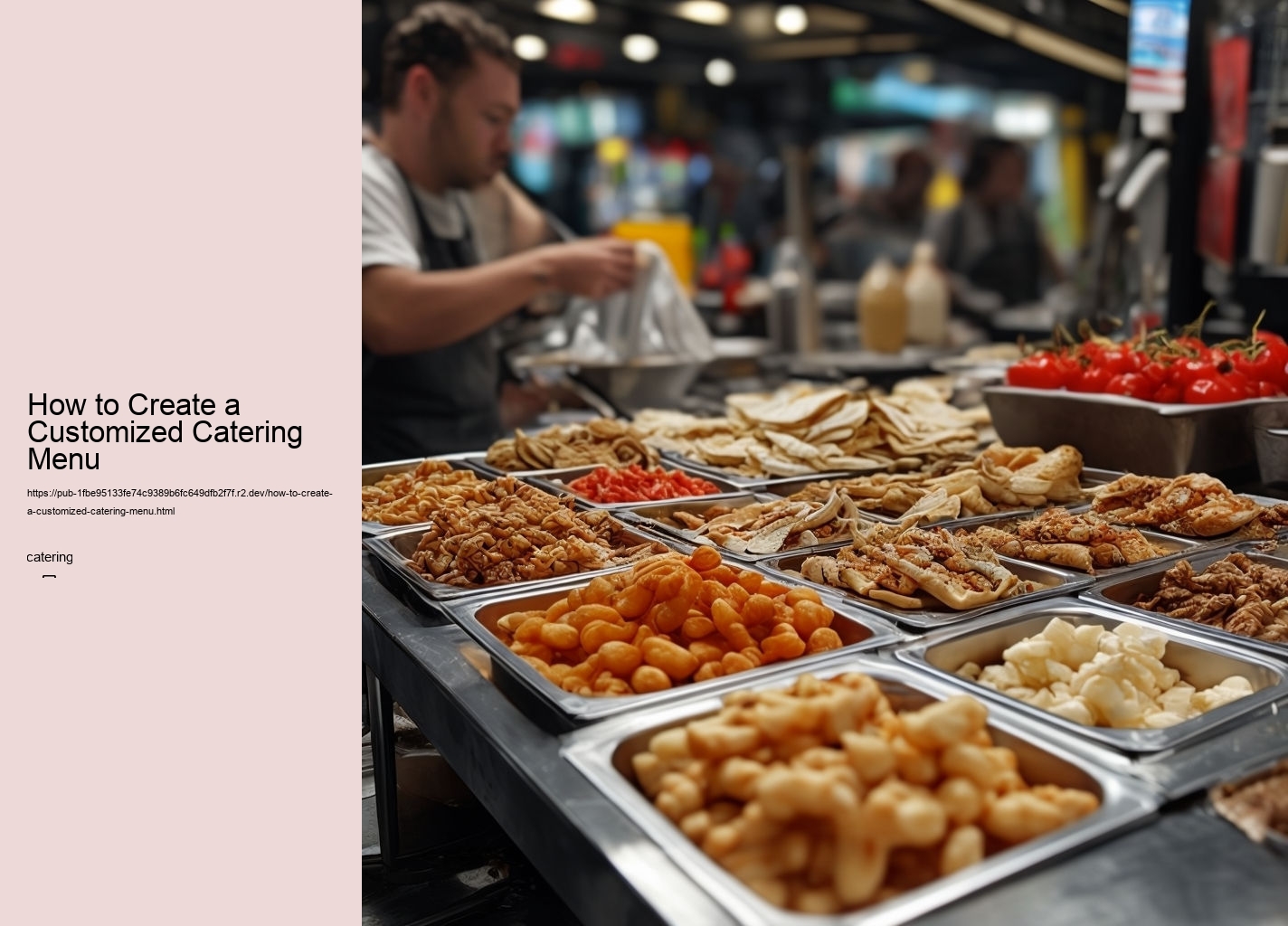 How to Create a Customized Catering Menu